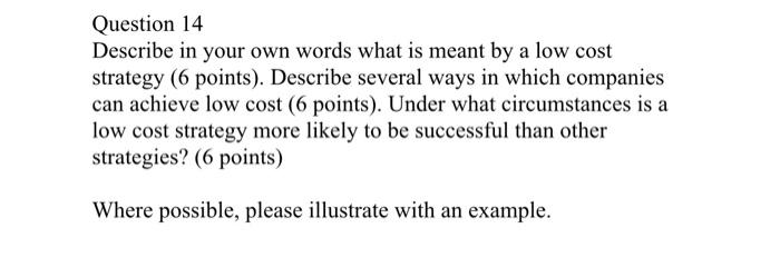 Solved Question 14 Describe in your own words what is meant | Chegg.com