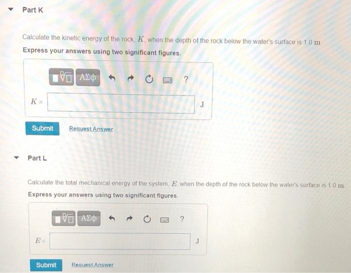 Solved A 2.2 kg rock is released from rest at the surface of | Chegg.com
