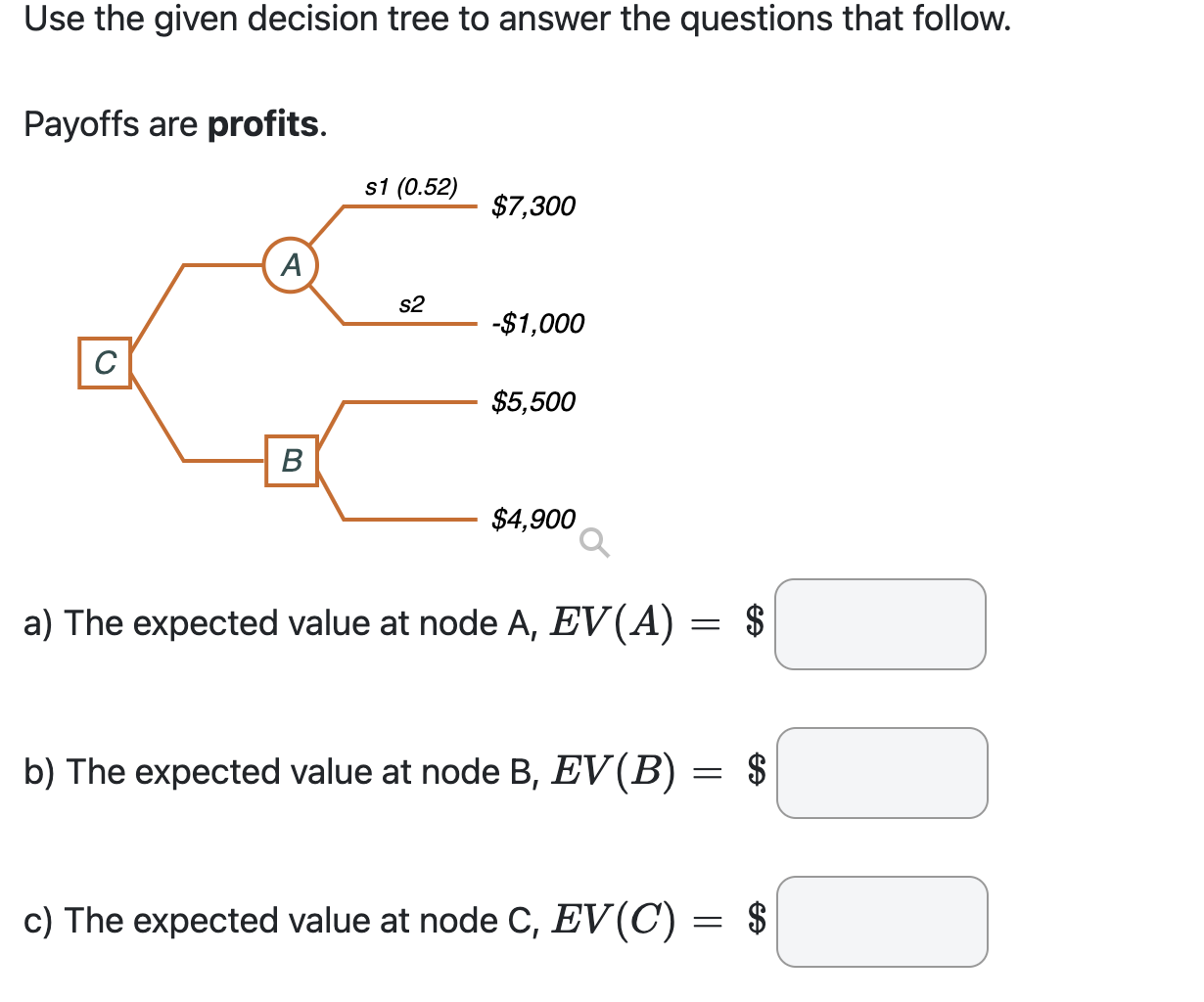 Solved Use the given decision tree to answer the questions | Chegg.com