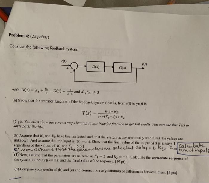Solved Problem 4: (25 points) Consider the following | Chegg.com