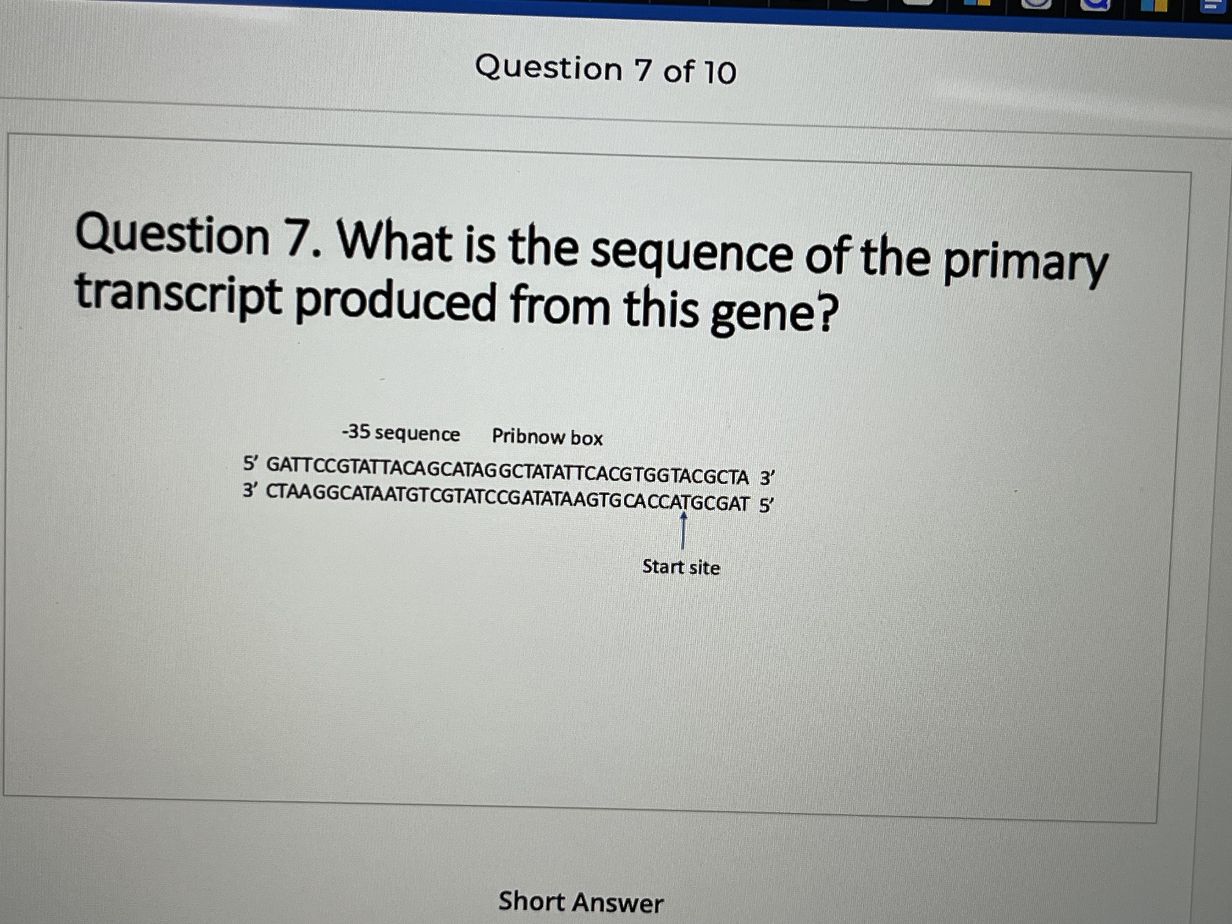 Solved Question 7 ﻿of 10Question 7. ﻿What is the sequence of | Chegg.com