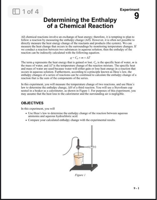 solved-determining-the-enthalpy-of-a-chemical-reaction-all-chegg