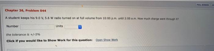 Solved FULL SCREEN Chapter 26, Problem 044 A student keeps | Chegg.com