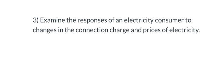 Solved 3) Examine The Responses Of An Electricity Consumer | Chegg.com