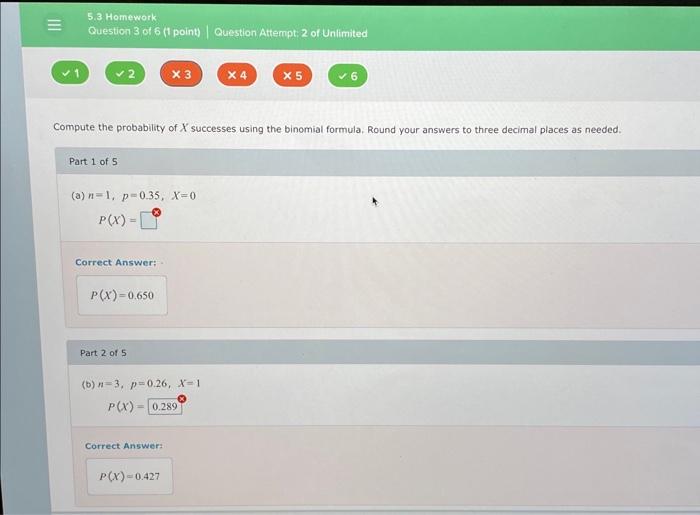 Solved Compute the probability of X successes using the | Chegg.com