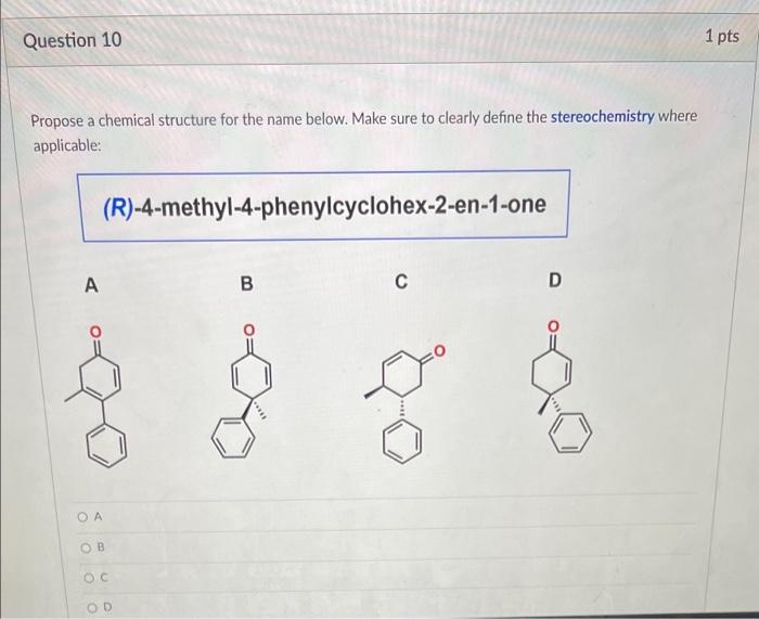 Solved Propose A Chemical Structure For The Name Below Make 