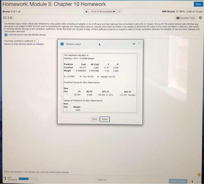 Solved Homework: Module 3: Chapter 10 Homework Se Score: 0 | Chegg.com