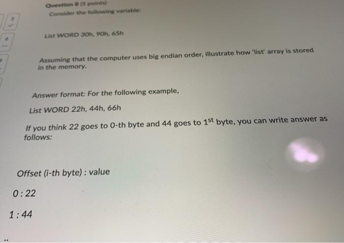 Solved Question 8 15 points) Consider the following | Chegg.com
