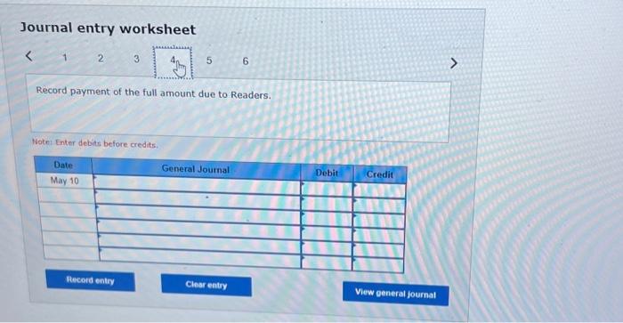 Solved Journal entry worksheet Record the return of books | Chegg.com