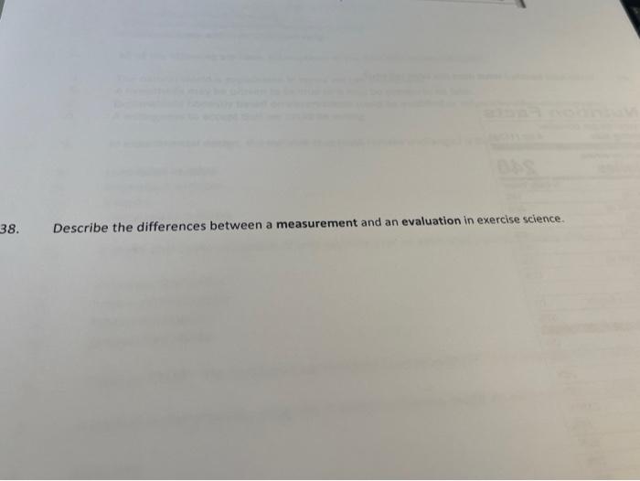 Solved 38. Describe the differences between a measurement | Chegg.com