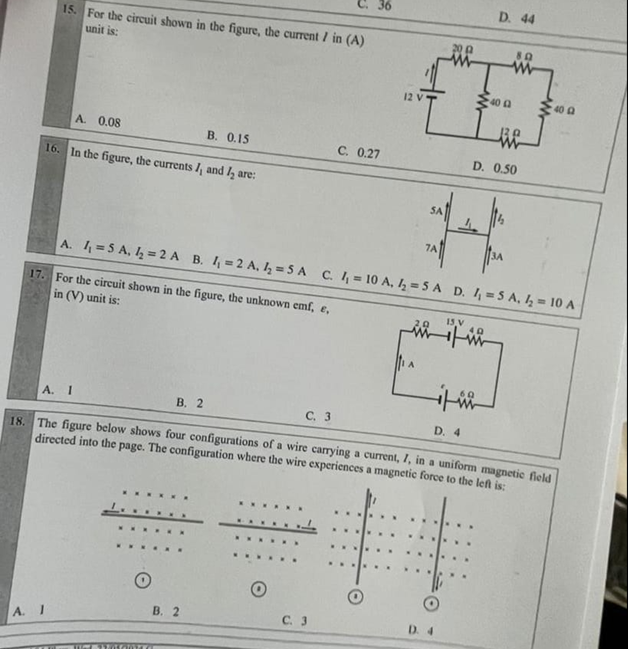 Solved For the circuit shown in the figure, the current / | Chegg.com