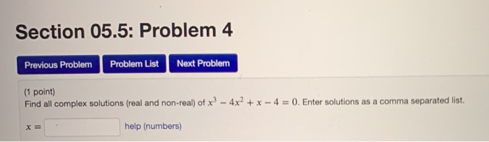 Solved Section 05.5: Problem 4 Previous Problem Problem List | Chegg.com