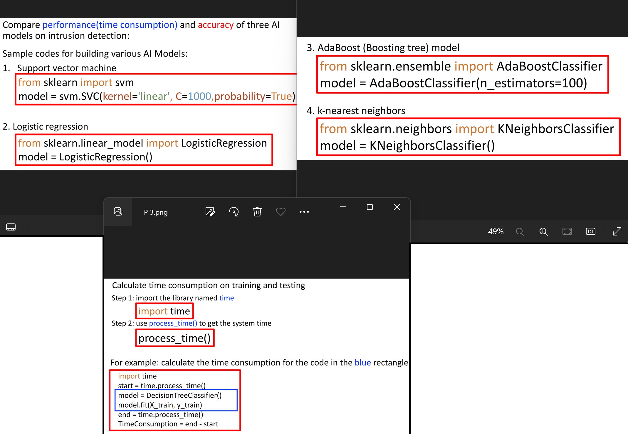 Solved create 3 ai models using python calculate time chegg