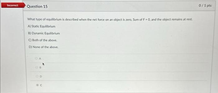Solved What type of equilibrium is described when the net | Chegg.com