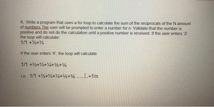 Solved 4. Write a program that uses a for loop to calculate | Chegg.com