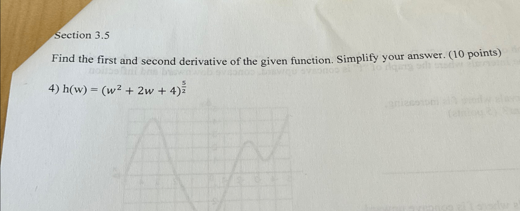 Solved Section 3.5Find the first and second derivative of | Chegg.com