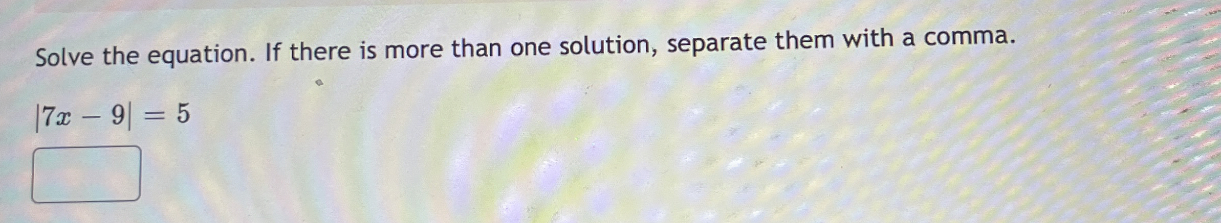 Solved Solve the equation. If there is more than one | Chegg.com