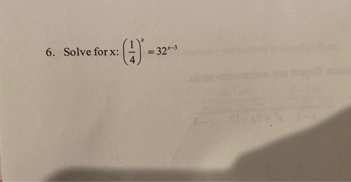Solved (41)x=32x−3 | Chegg.com
