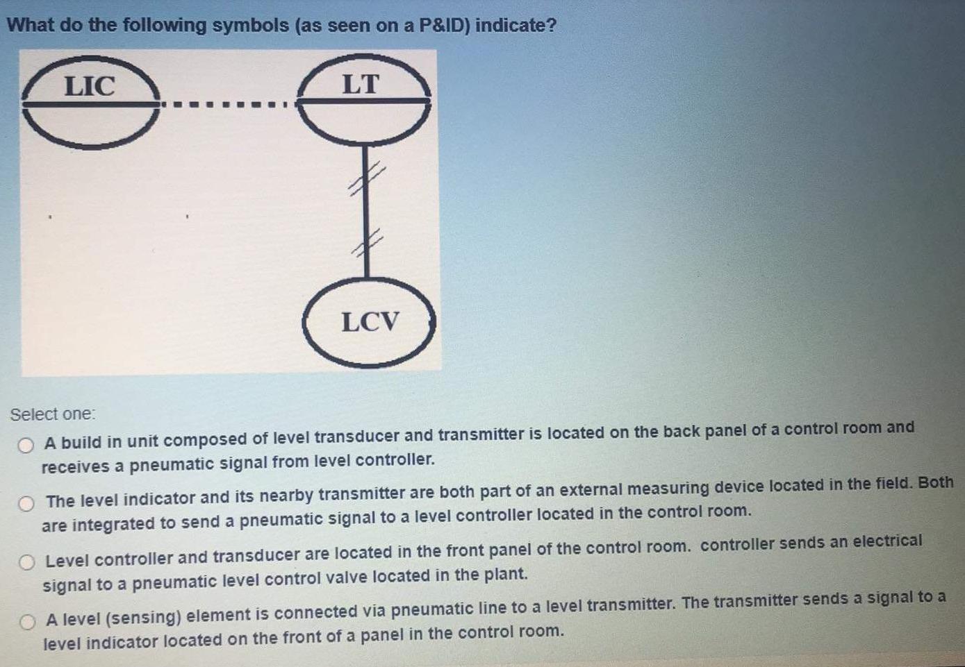 Solved What do the following symbols (as seen on a P&ID) | Chegg.com