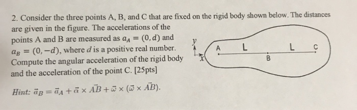 Solved 2. Consider The Three Points A, B, And C That Are | Chegg.com