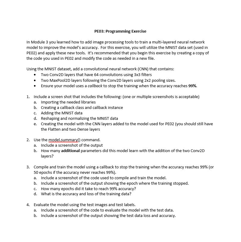 Solved PE03: Programming ExerciseIn Module 3 ﻿you learned | Chegg.com