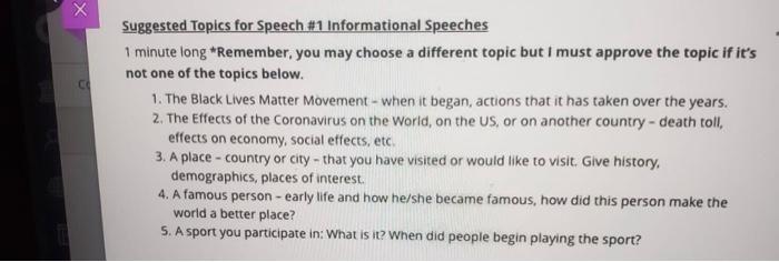 different topics for speech