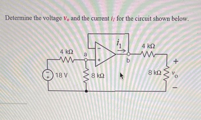 Solved Determine the voltage V, and the current i, for the | Chegg.com