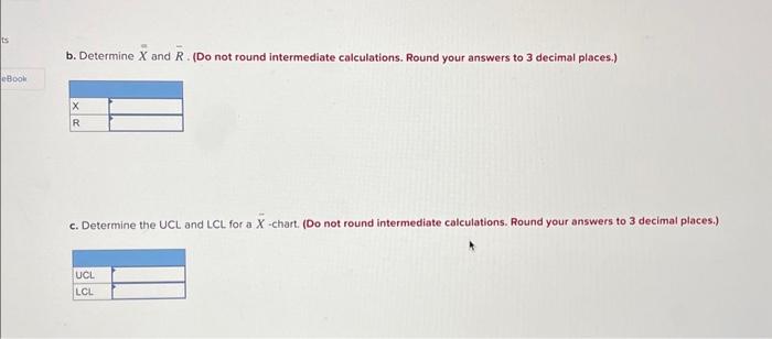 Solved a. Calculate the mean and range for the above | Chegg.com