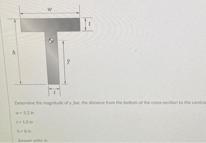 Solved Determine the magnitude of y_bar, the distance from | Chegg.com