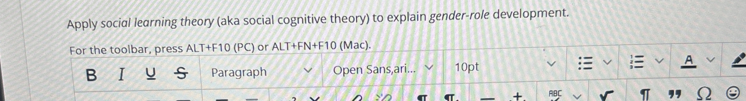 Solved Apply social learning theory (aka social cognitive | Chegg.com