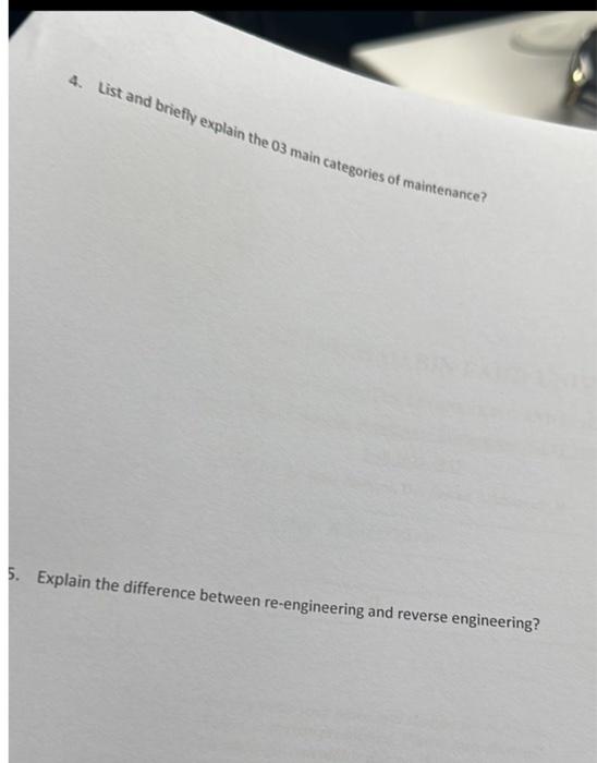 Solved 4. List and briefly explain the 03 main categories of | Chegg.com
