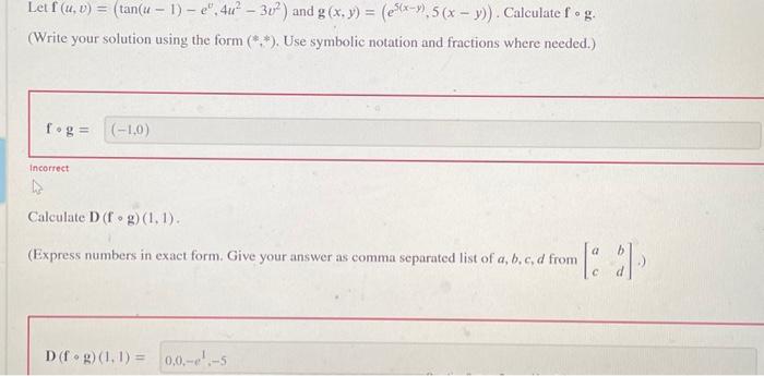 Solved Let F U V Tan U−1 −ev 4u2−3v2 And