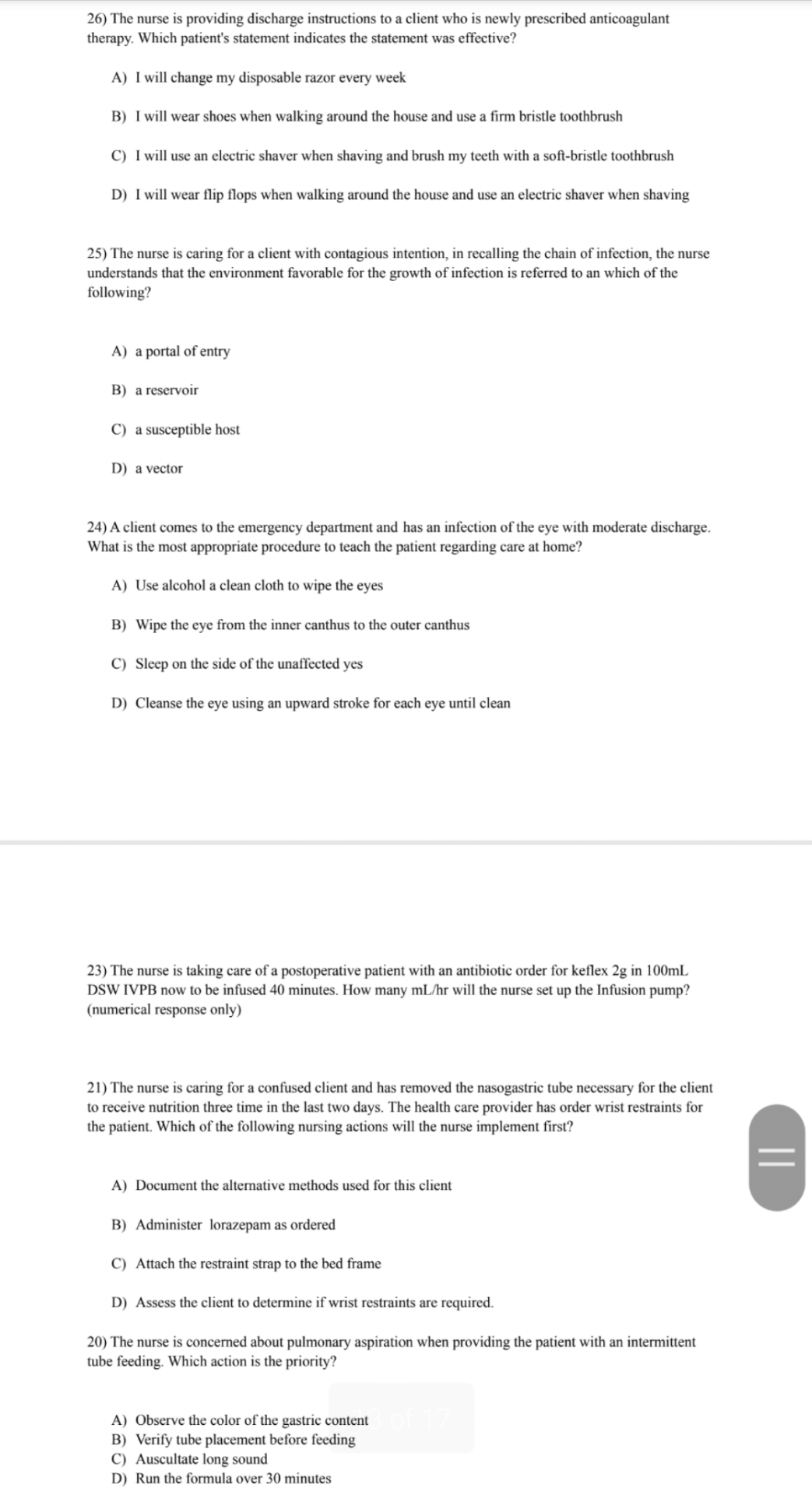 Solved 14) To assist, evaluate, and support a patient | Chegg.com