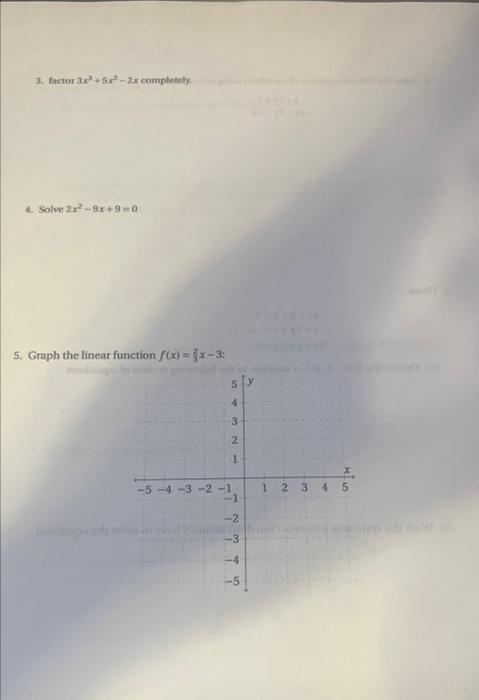 x 0 5 )-( 2x 3 )= 9