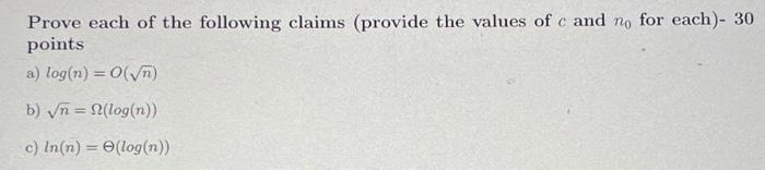 Solved please proof each point with explanation. including | Chegg.com