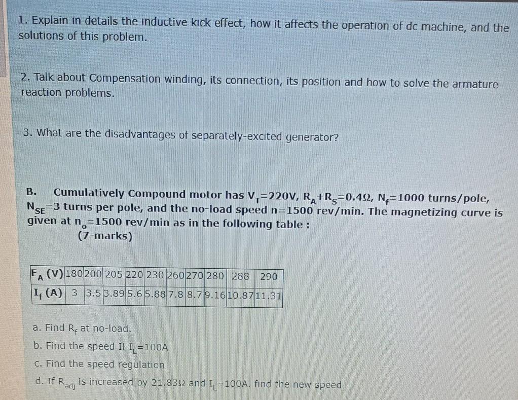 Solved 1. Explain in details the inductive kick effect, how