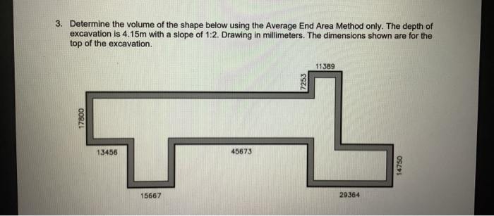 Solved ESTM 1170 Lab # 4 - Volume Calculations Average End | Chegg.com