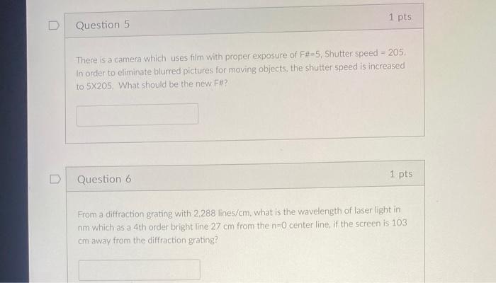 Solved There is a camera which uses film with proper | Chegg.com
