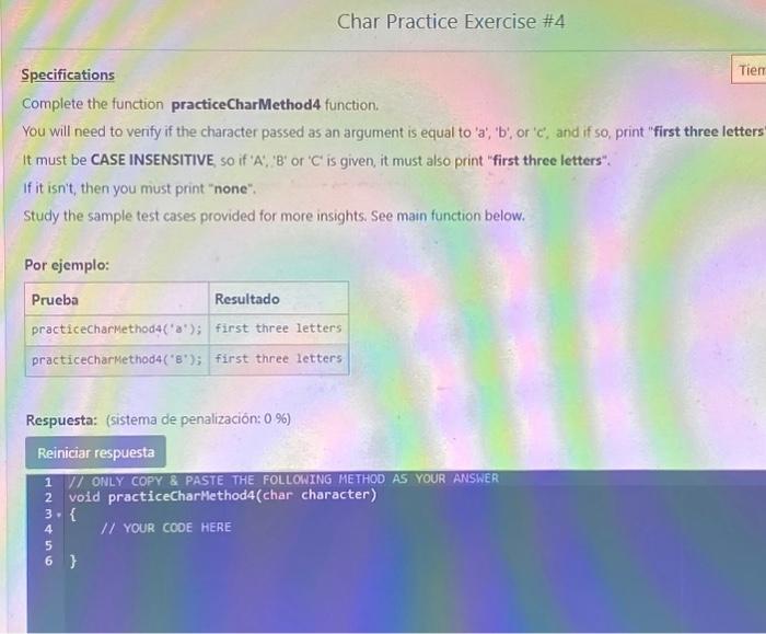Solved I only need to put the code, the moodle gives the | Chegg.com