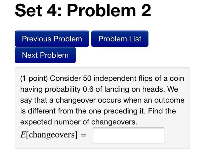 Solved Set 4: Problem 2 Previous Problem Problem List Next | Chegg.com