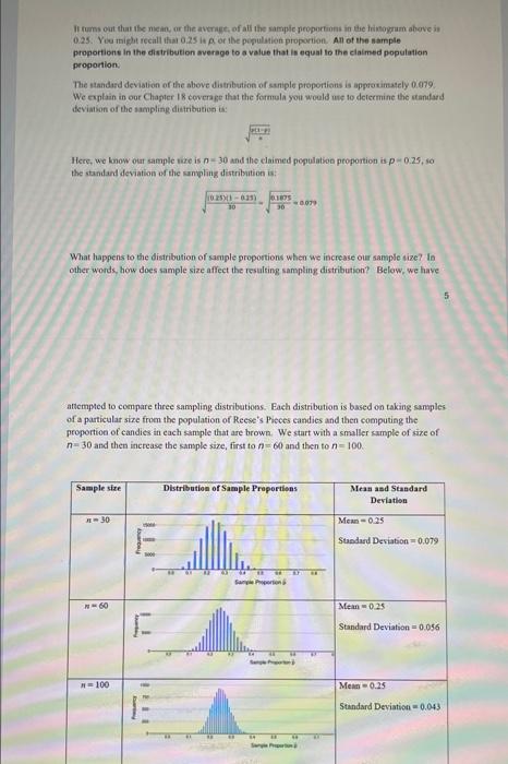 Solved It turns out that the mean, or the average, of all | Chegg.com