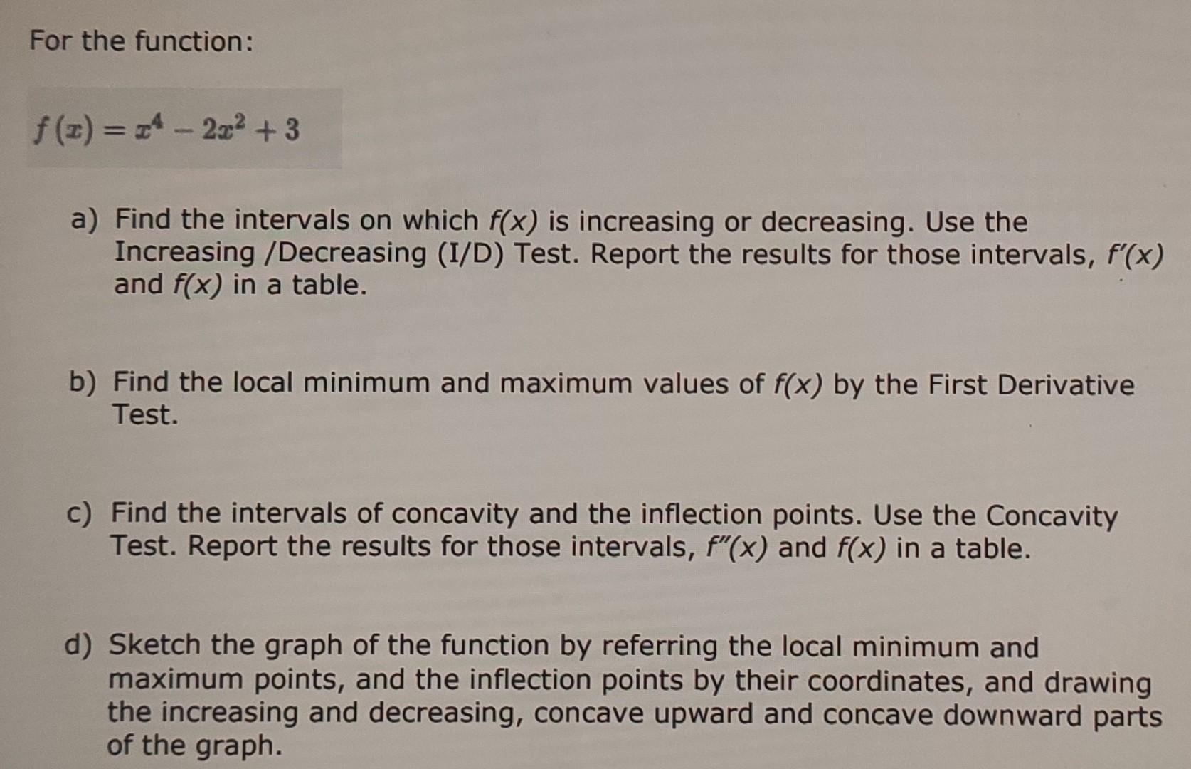 is f x 3 0.5 x an increasing or decreasing function