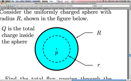 Solved Consider the uniformly charged sphere with radius R, | Chegg.com