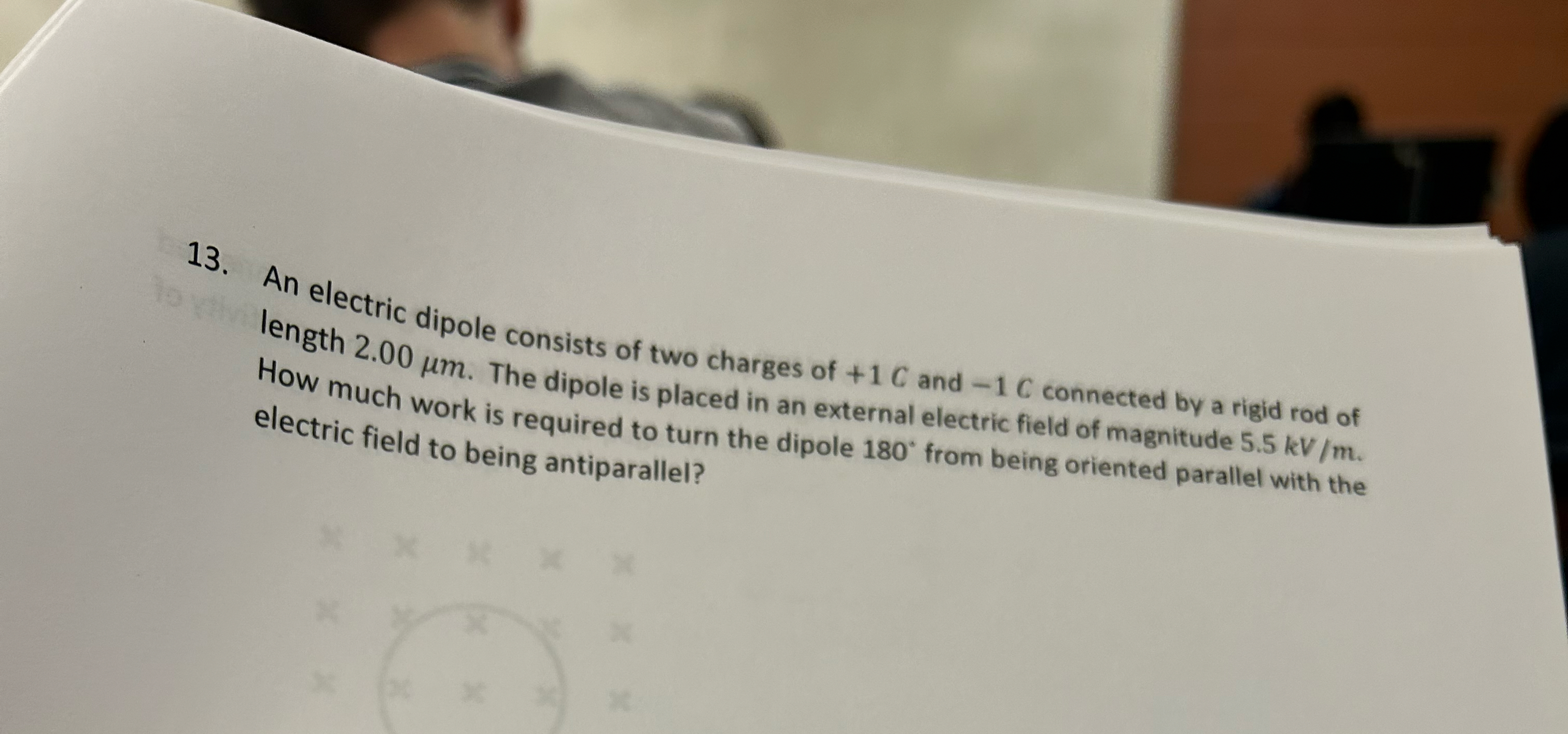 Solved An Electric Dipole Consists Of Two Charges Of C Chegg Com