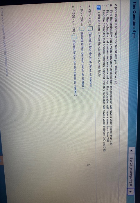 Solved This Question: 4 pts 18 of 22 (14 complete) a A | Chegg.com