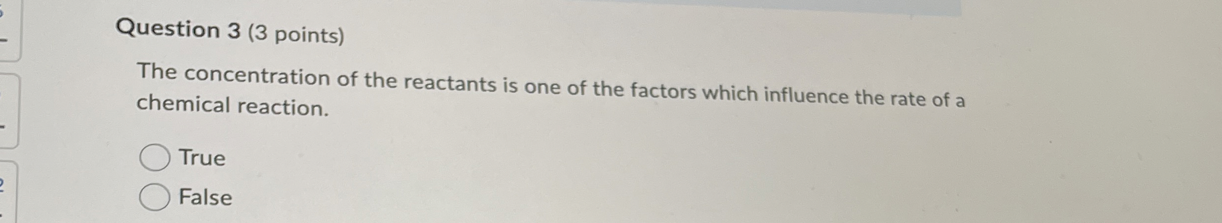Solved Question 3 (3 ﻿points)The concentration of the | Chegg.com