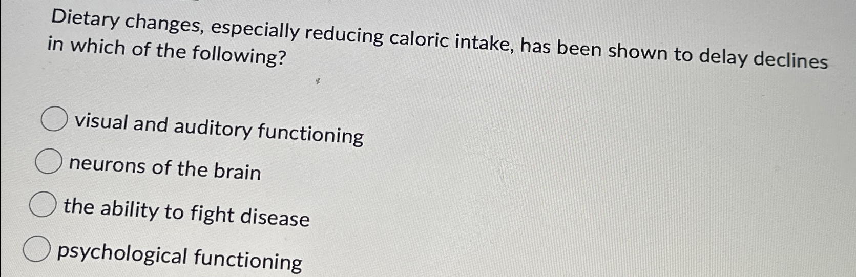 Solved Dietary changes, especially reducing caloric intake, | Chegg.com