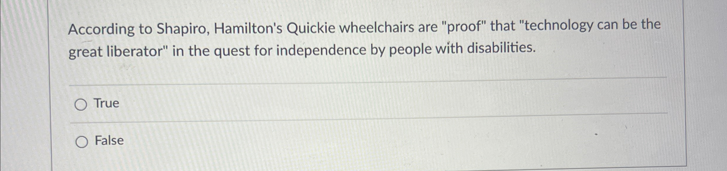 Solved According to Shapiro, Hamilton's Quickie wheelchairs