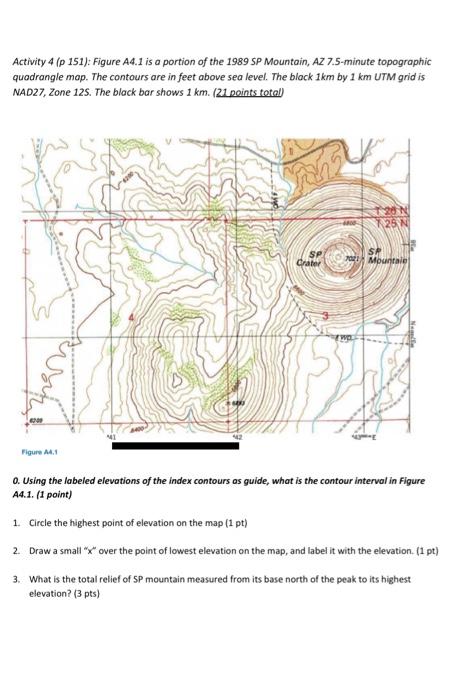 Solved Physical Geology-Topographic Maps Please Answer The | Chegg.com