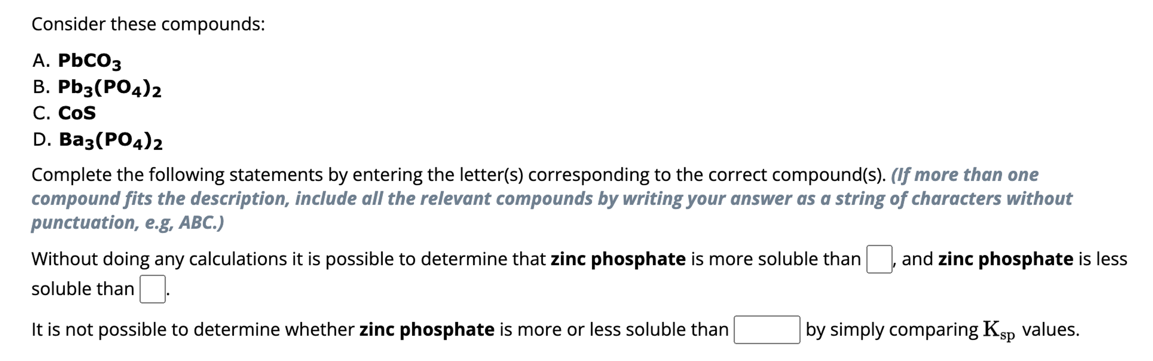 Solved Consider These Compounds A Pbco3b Pb3 Po4 2c Chegg Solved Consider These Compounds A Pbco3b Pb3 Po4 2c Chegg